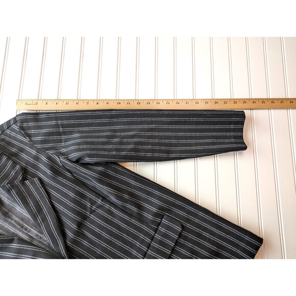 Liverpool Blazer Womens Medium Open Front Beetlejuicecore Goth Striped Layers - Picture 13 of 13